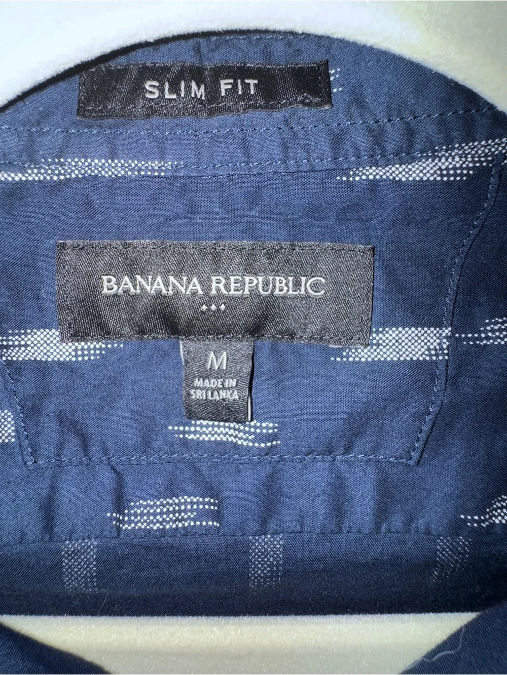 Banana Republic Men's Casual Short-Sleeve Button-Down Shirt 100% cotton M